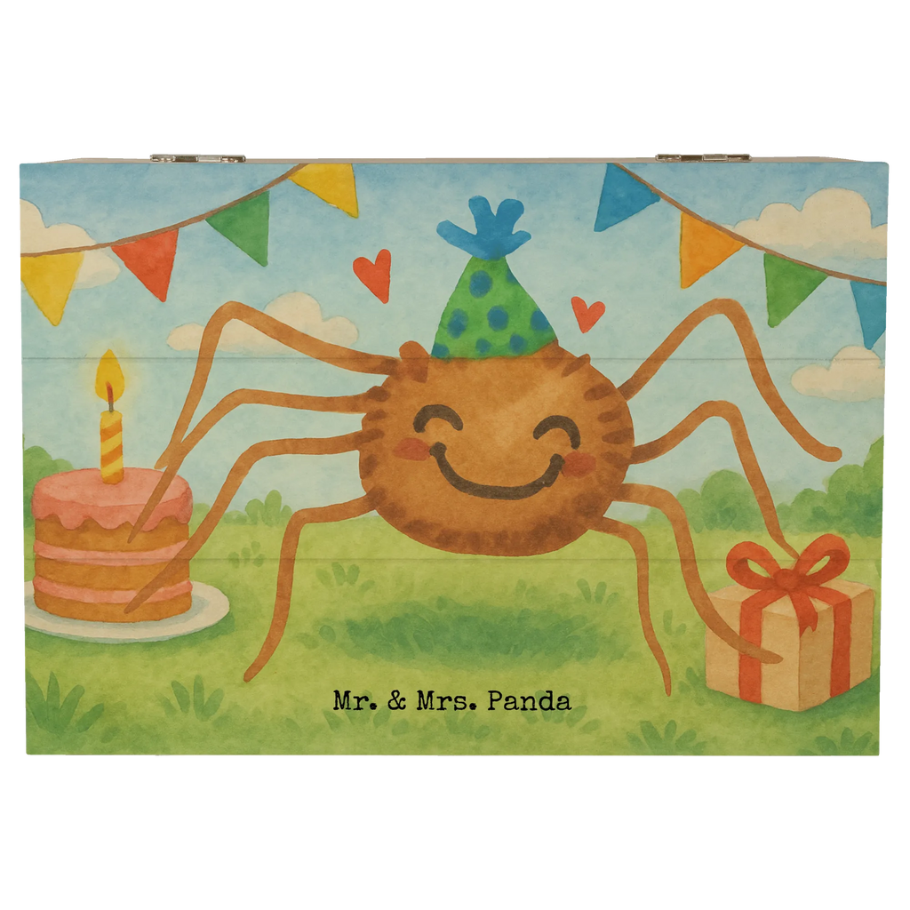 Holzkiste Spinne Agathe Party Design Dekokiste, Erinnerungskiste, Kiste, Geschenkdose, Erinnerungsbox, Schatulle, Geschenkbox, Aufbewahrungsbox, Schatzkiste, Truhe, XXL, Holzkiste, Spinne Agathe, Spinne, Agathe, Videos, Merchandise, Motivation, Glück, Wunder, Selbstliebe