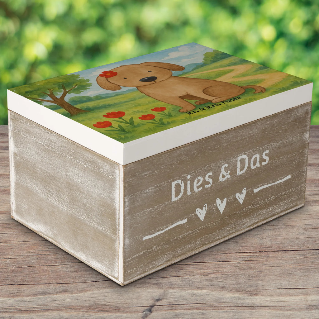 Skrzynia drewniana pies Dama Design Erinnerungsbox, Erinnerungskiste, Geschenkbox, Geschenkdose, Schatzkiste, Truhe, XXL, Kiste, Schatulle, Aufbewahrungsbox, Holzkiste, Dekokiste, Hund, Hundemotiv, Haustier, Hunderasse, Tierliebhaber, Hundebesitzer, Sprüche, Hundeglück, Hunde, Liebe, Hundeliebe, Frauchen