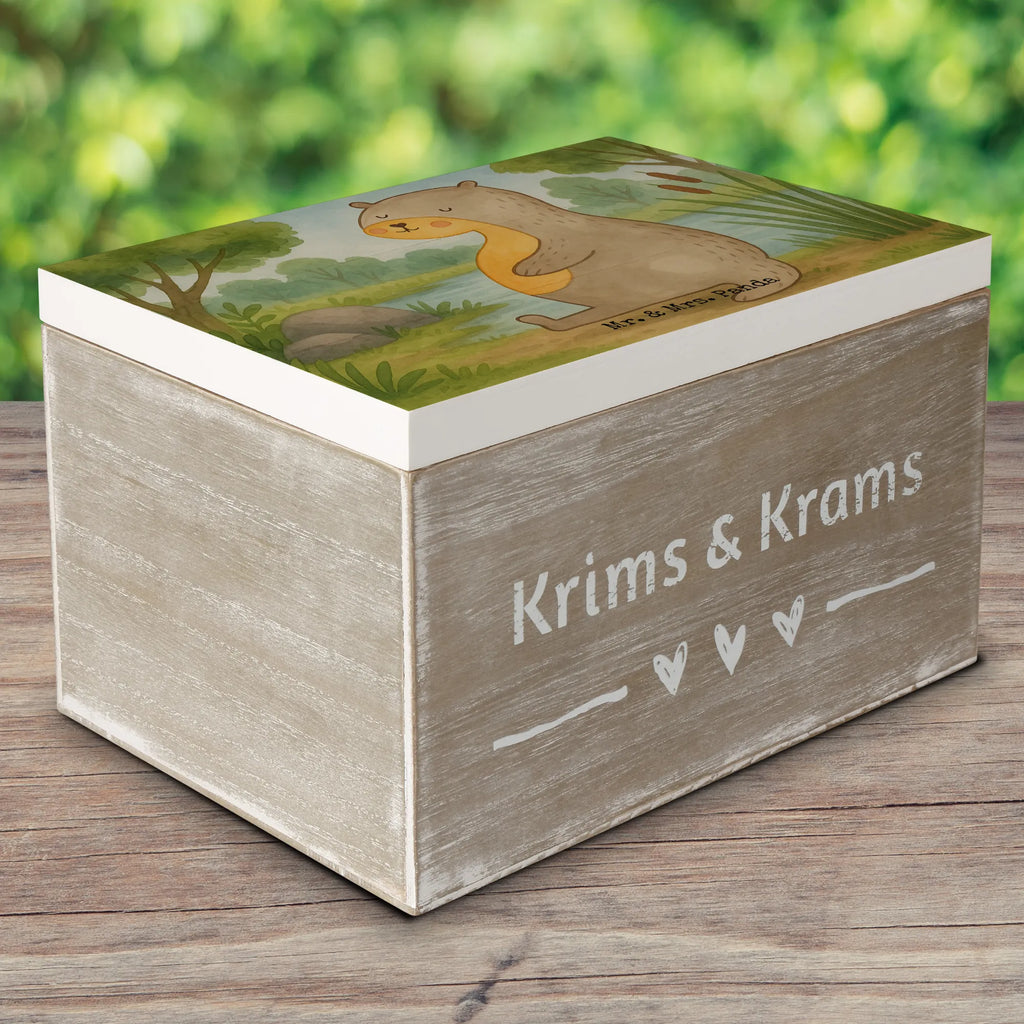 Skrzynia drewniana wydra brzuch Design Erinnerungsbox, Truhe, Schatzkiste, Kiste, Aufbewahrungsbox, Schatulle, Erinnerungskiste, Geschenkdose, Holzkiste, Dekokiste, Geschenkbox, XXL, Otter, Fischotter, Seeotter, Otter Seeotter See Otter
