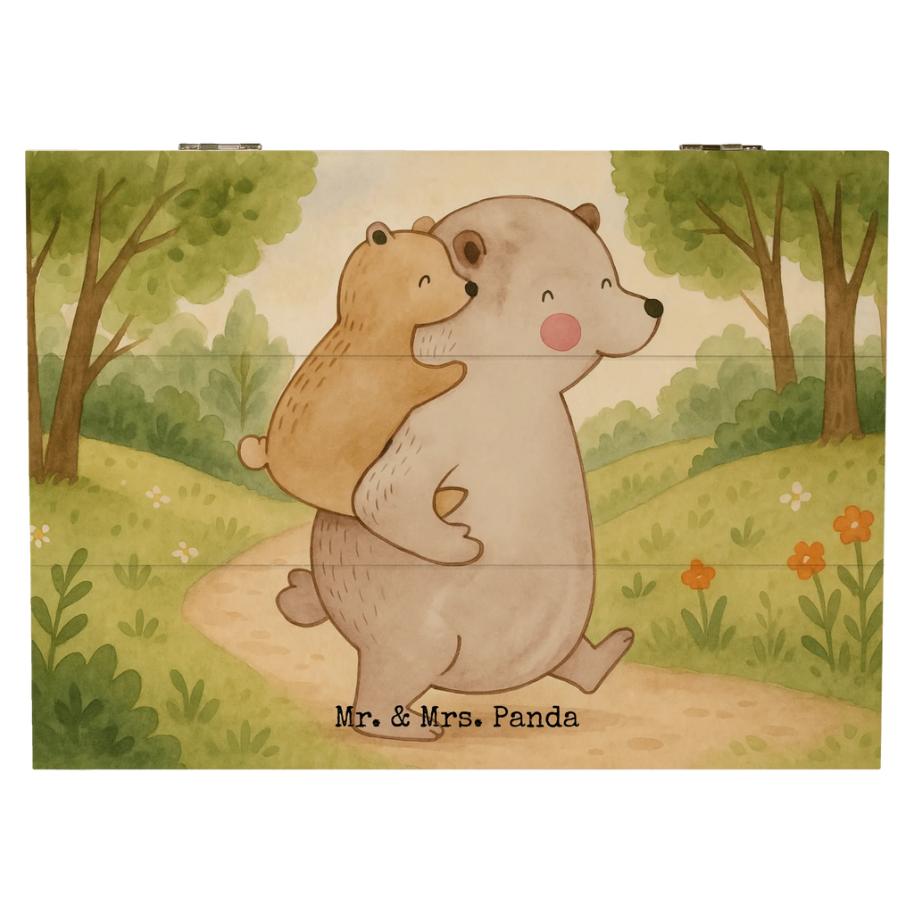 Holzkiste Papa Bär Design Truhe, Erinnerungsbox, Kiste, Schatulle, XXL, Schatzkiste, Geschenkbox, Aufbewahrungsbox, Dekokiste, Geschenkdose, Holzkiste, Erinnerungskiste, Familie, Vatertag, Muttertag, Bruder, Schwester, Mama, Papa, Oma, Opa, Onkel, Vater, Vati, Geburtstag, Geschenk, Papi