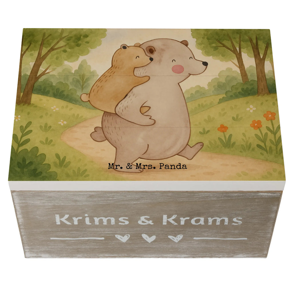 Holzkiste Papa Bär Design Truhe, Erinnerungsbox, Kiste, Schatulle, XXL, Schatzkiste, Geschenkbox, Aufbewahrungsbox, Dekokiste, Geschenkdose, Holzkiste, Erinnerungskiste, Familie, Vatertag, Muttertag, Bruder, Schwester, Mama, Papa, Oma, Opa, Onkel, Vater, Vati, Geburtstag, Geschenk, Papi