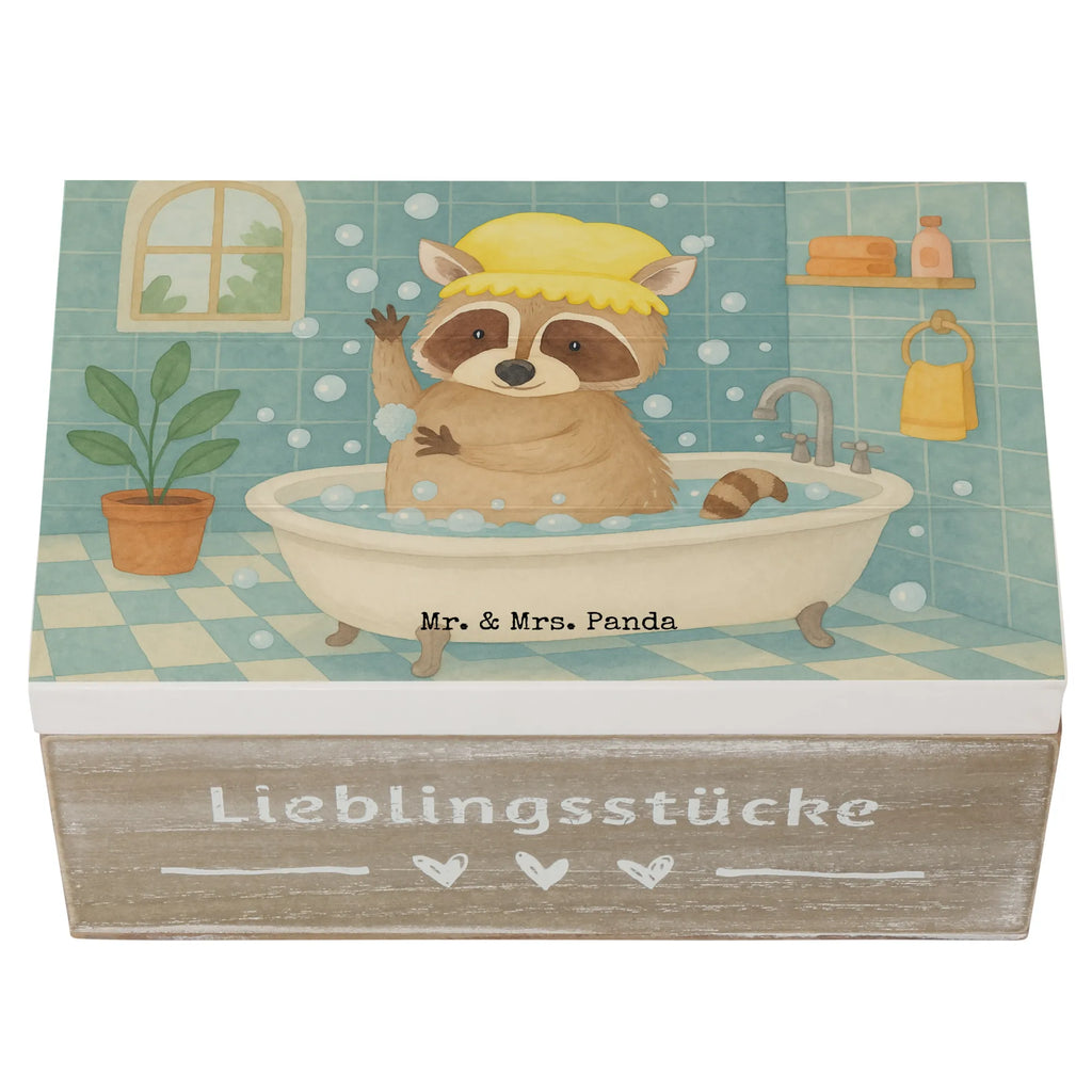Wooden chest Raccoon Design Schatzkiste, Geschenkbox, Geschenkdose, Erinnerungsbox, Dekokiste, Kiste, XXL, Holzkiste, Erinnerungskiste, Truhe, Aufbewahrungsbox, Schatulle, Tiermotive, Gute Laune, lustige Sprüche, Tiere, Fröhlich, Waschbär, Seifenblasen, Tagträumen, waschen, Plan