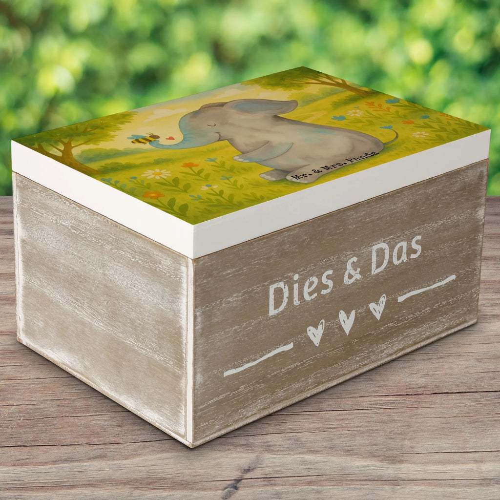 Holzkiste Elefant Biene Design Schatulle, Erinnerungsbox, Truhe, Holzkiste, Aufbewahrungsbox, Erinnerungskiste, Kiste, Dekokiste, XXL, Geschenkdose, Schatzkiste, Geschenkbox, Tiermotive, Gute Laune, lustige Sprüche, Tiere, Jahrestag, Heiratsantrag, Hochzeitsgeschenk, Elefant, Liebesgeschenk, Liebesbeweis, Biene, Liebe, Liebesspruch
