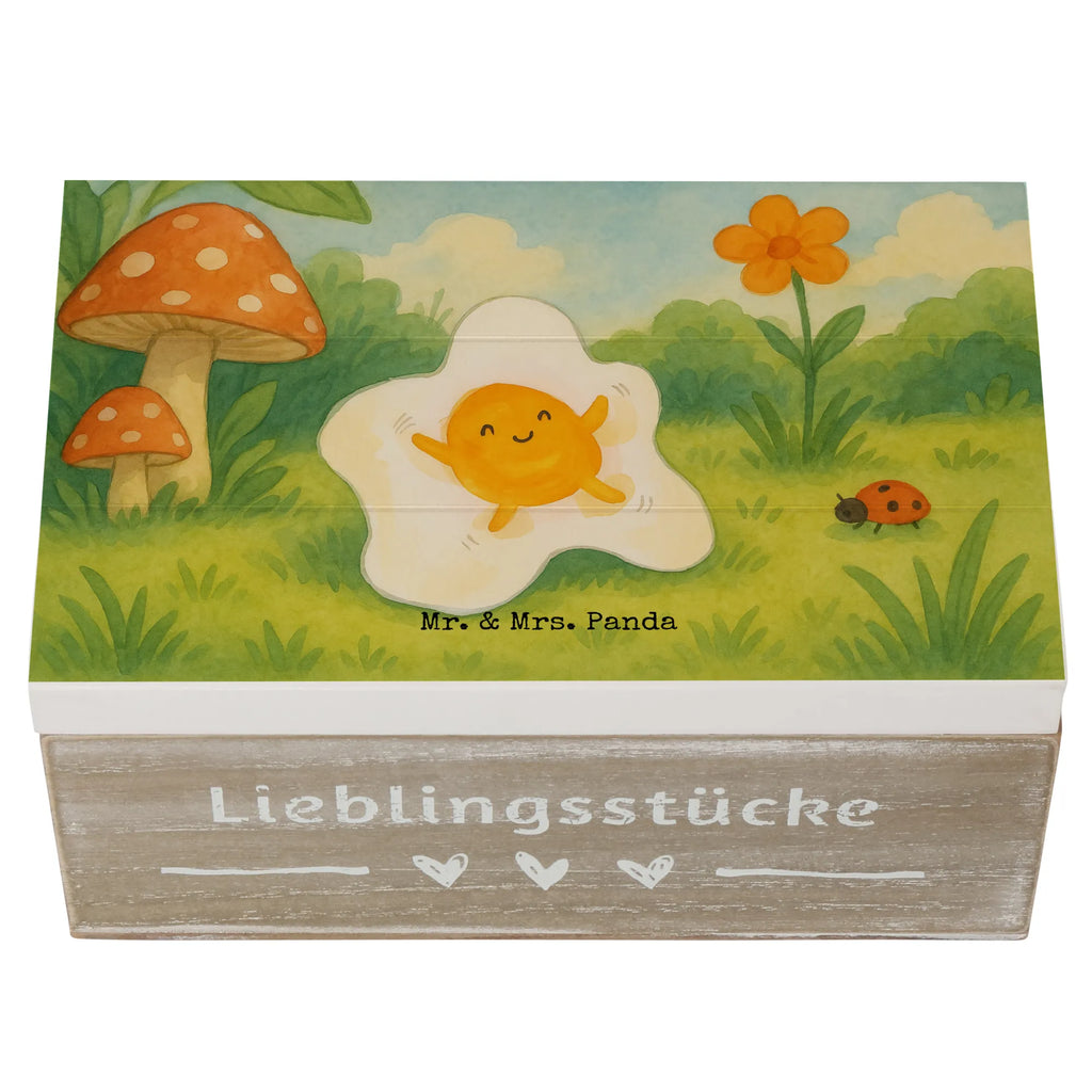Holzkiste Spiegelei Ei Design Aufbewahrungsbox, Erinnerungsbox, Schatulle, Truhe, Geschenkdose, Holzkiste, Erinnerungskiste, Kiste, Geschenkbox, Schatzkiste, XXL, Dekokiste, Tiermotive, Gute Laune, lustige Sprüche, Tiere, Glücklich, Tag, Ei, Spiegelei, Schön, Liebe