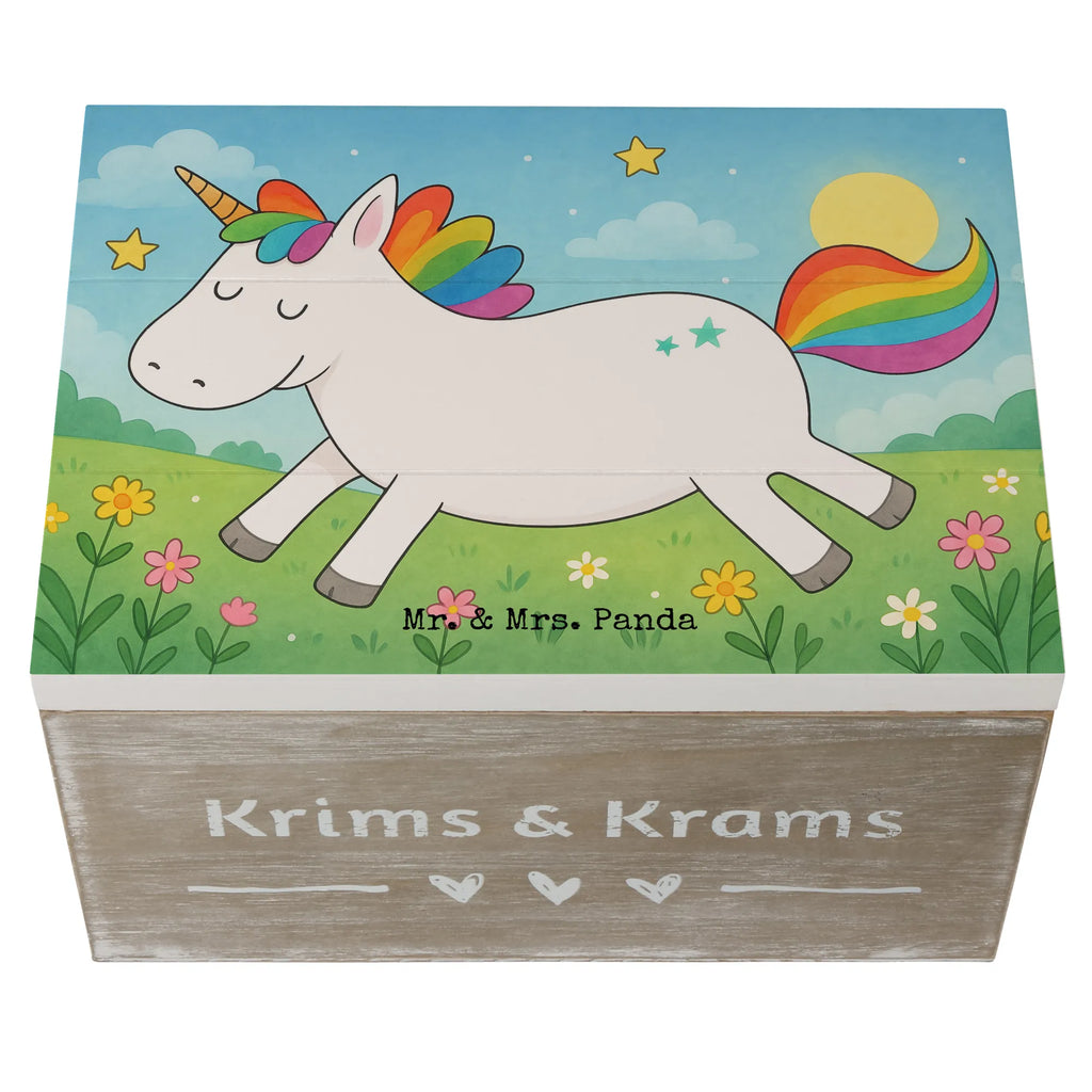 Holzkiste Einhorn Happy Design XXL, Kiste, Aufbewahrungsbox, Truhe, Geschenkdose, Erinnerungskiste, Holzkiste, Dekokiste, Schatulle, Erinnerungsbox, Geschenkbox, Schatzkiste, Einhorn, Einhörner, Einhorn Deko, Unicorn, Spaß, spannend, glücklich, Lachen, Lebensfreude, witzig, fröhlich, Freude, Lächeln