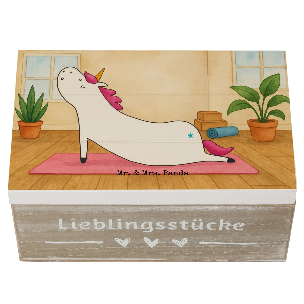 Holzkiste Einhorn Yoga Design Schatulle, Erinnerungsbox, Truhe, Schatzkiste, Geschenkdose, Erinnerungskiste, Kiste, Aufbewahrungsbox, Dekokiste, XXL, Holzkiste, Geschenkbox, Einhorn, Einhörner, Einhorn Deko, Unicorn, Achtsamkeit, Namaste, Joga, Yoga, süß, Yogamatte, lustig, Sport, Entspannung, witzig