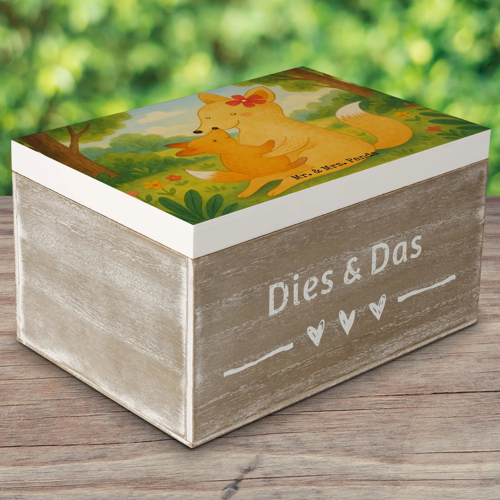 Holzkiste Fuchs Mama Design Aufbewahrungsbox, Holzkiste, Erinnerungskiste, Schatulle, Schatzkiste, Kiste, Geschenkdose, Geschenkbox, Truhe, XXL, Erinnerungsbox, Dekokiste, Familie, Vatertag, Muttertag, Bruder, Schwester, Mama, Papa, Oma, Opa, Geschenk, Mutter, Tochter, Lieblingstochter, Beste Tochter