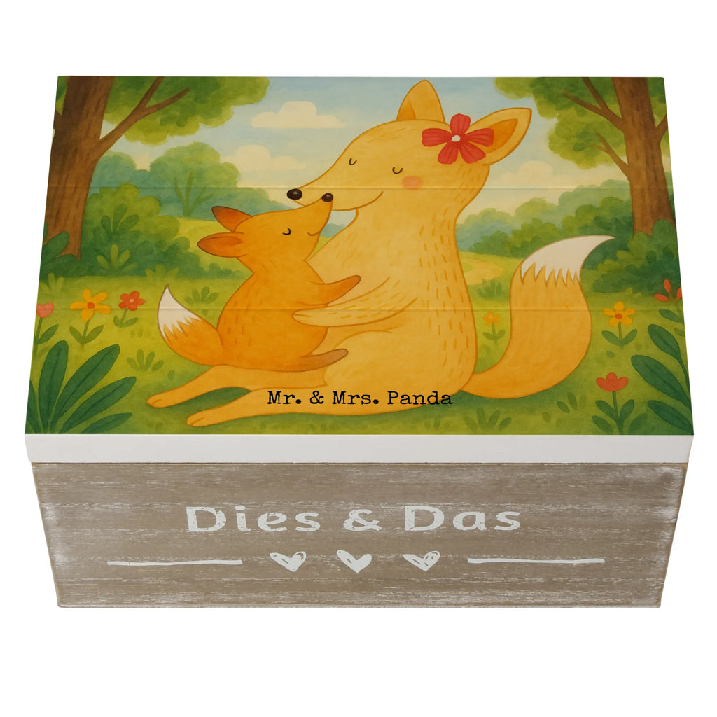 Holzkiste Fuchs Mama Design Aufbewahrungsbox, Holzkiste, Erinnerungskiste, Schatulle, Schatzkiste, Kiste, Geschenkdose, Geschenkbox, Truhe, XXL, Erinnerungsbox, Dekokiste, Familie, Vatertag, Muttertag, Bruder, Schwester, Mama, Papa, Oma, Opa, Geschenk, Mutter, Tochter, Lieblingstochter, Beste Tochter