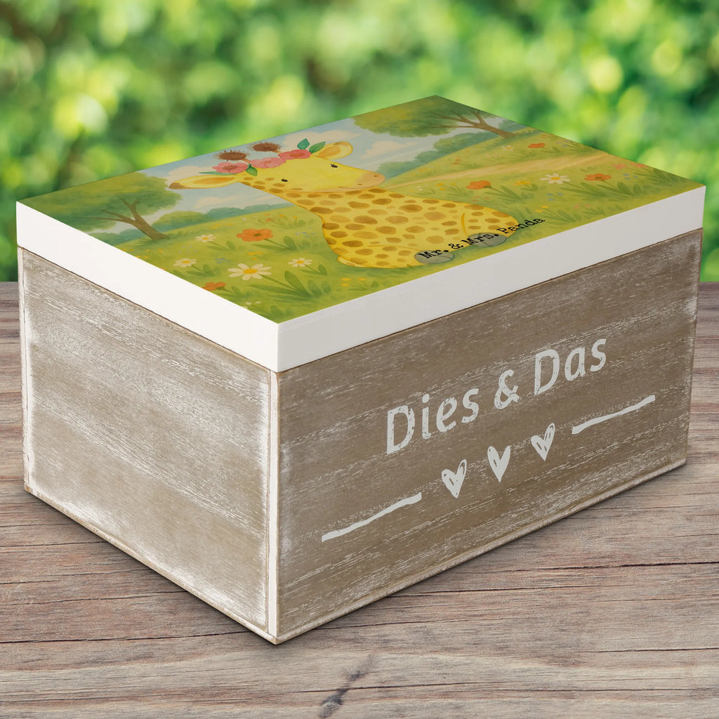 Skrzynia drewniana żyrafa Wieniec kwiatów Design XXL, Truhe, Dekokiste, Erinnerungskiste, Kiste, Geschenkbox, Schatzkiste, Holzkiste, Erinnerungsbox, Aufbewahrungsbox, Geschenkdose, Schatulle, Afrika, Wildtiere, Giraffe, Selbstliebe, Freundin, Blumenkranz, Abenteurer