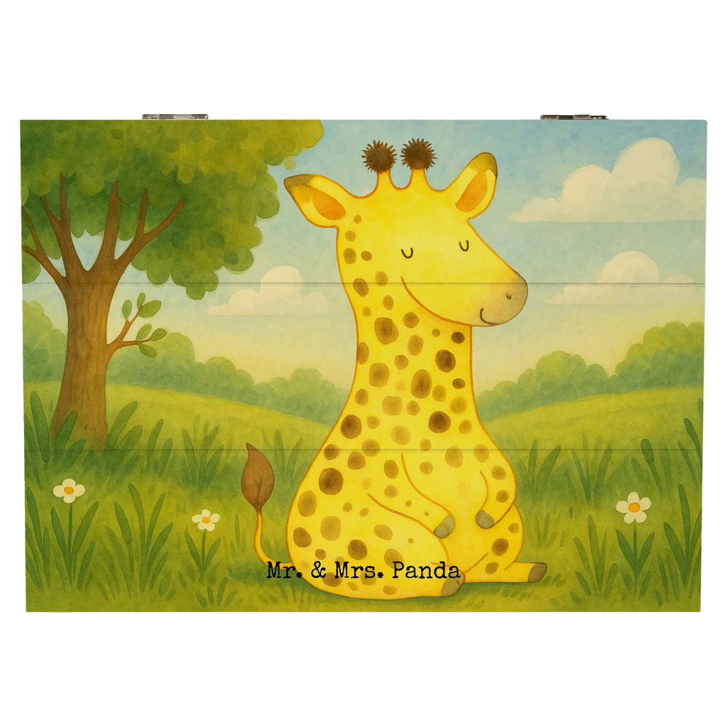 Wooden chest giraffe Satisfied Design Kiste, XXL, Schatzkiste, Geschenkbox, Erinnerungskiste, Dekokiste, Aufbewahrungsbox, Schatulle, Holzkiste, Geschenkdose, Truhe, Erinnerungsbox, Afrika, Wildtiere, Glück, Giraffe, Abenteuer, Zufrieden