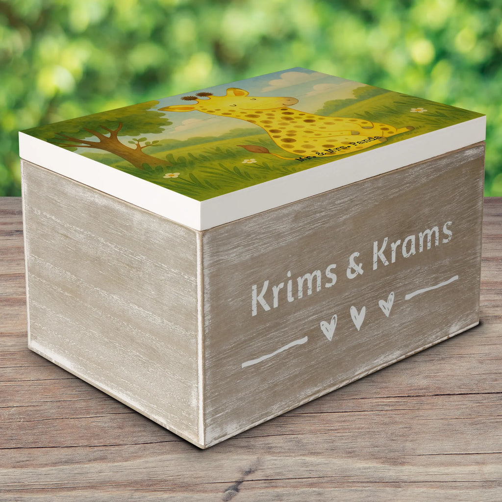 Wooden chest giraffe Satisfied Design Kiste, XXL, Schatzkiste, Geschenkbox, Erinnerungskiste, Dekokiste, Aufbewahrungsbox, Schatulle, Holzkiste, Geschenkdose, Truhe, Erinnerungsbox, Afrika, Wildtiere, Glück, Giraffe, Abenteuer, Zufrieden