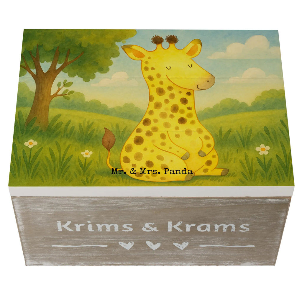 Wooden chest giraffe Satisfied Design Kiste, XXL, Schatzkiste, Geschenkbox, Erinnerungskiste, Dekokiste, Aufbewahrungsbox, Schatulle, Holzkiste, Geschenkdose, Truhe, Erinnerungsbox, Afrika, Wildtiere, Glück, Giraffe, Abenteuer, Zufrieden