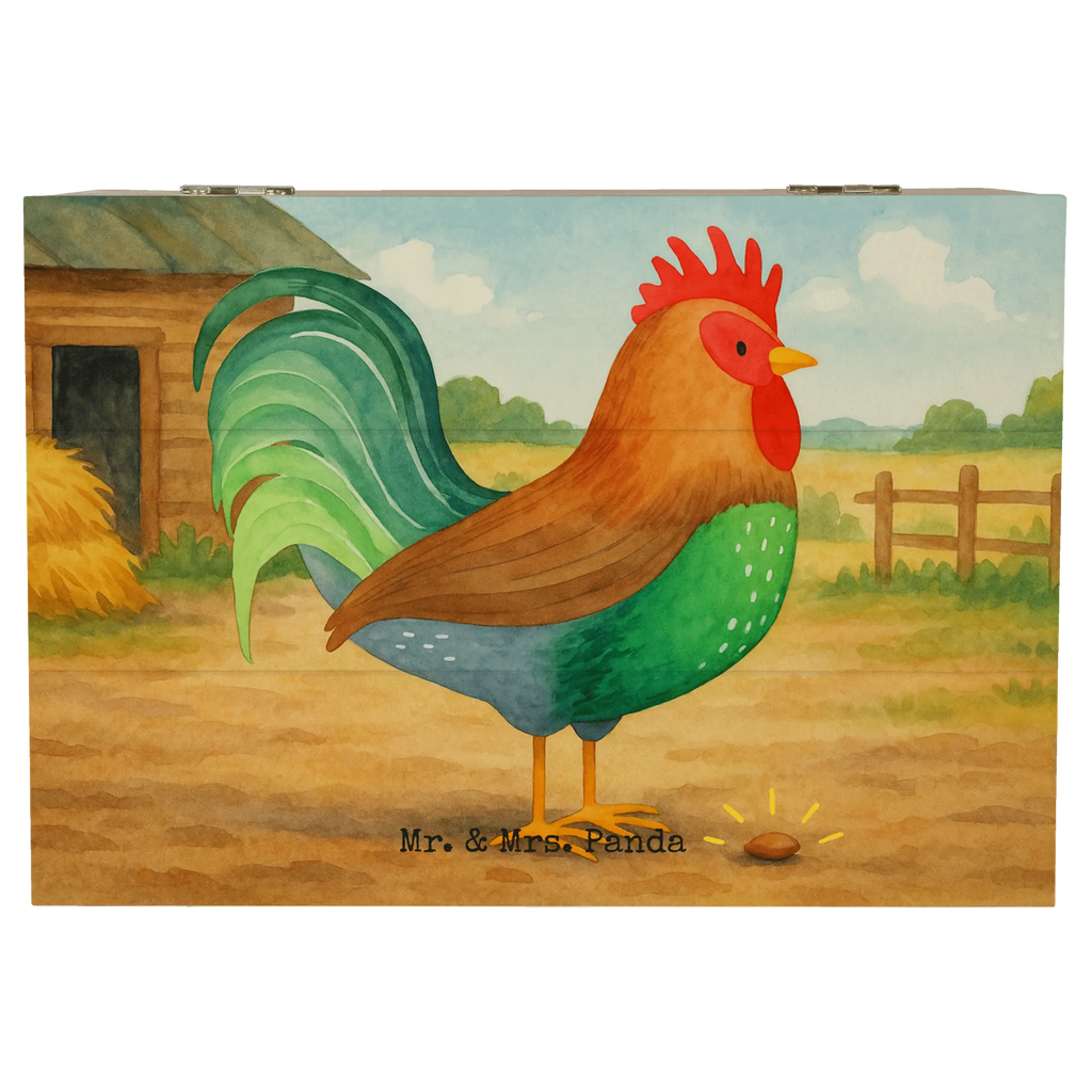 Holzkiste Hahn Korn Design Truhe, Holzkiste, Geschenkdose, XXL, Schatulle, Aufbewahrungsbox, Geschenkbox, Erinnerungsbox, Erinnerungskiste, Dekokiste, Kiste, Schatzkiste, Bauernhof, Hoftiere, Landwirt, Landwirtin, Eier, Natur, Korn, Henne, Hahn