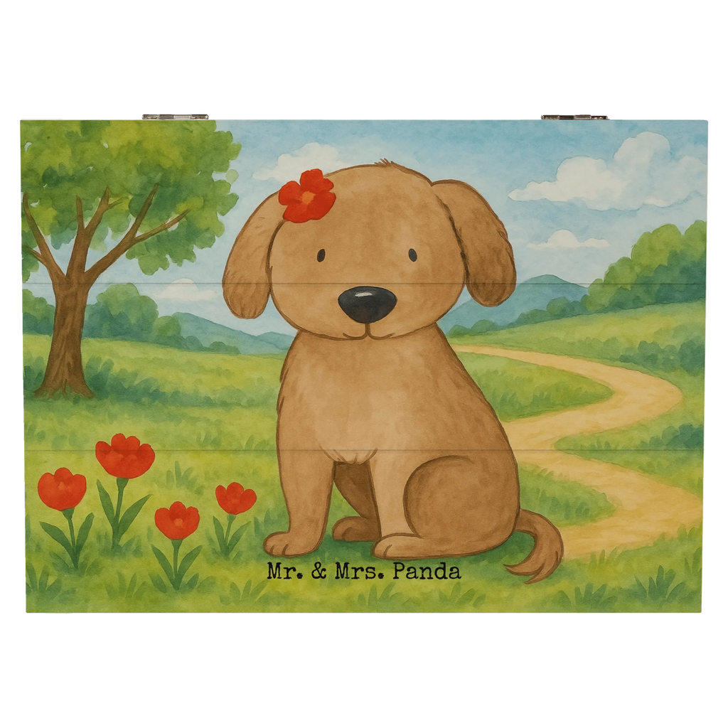 Skrzynia drewniana pies Dama Design Erinnerungsbox, Erinnerungskiste, Geschenkbox, Geschenkdose, Schatzkiste, Truhe, XXL, Kiste, Schatulle, Aufbewahrungsbox, Holzkiste, Dekokiste, Hund, Hundemotiv, Haustier, Hunderasse, Tierliebhaber, Hundebesitzer, Sprüche, Hundeglück, Hunde, Liebe, Hundeliebe, Frauchen