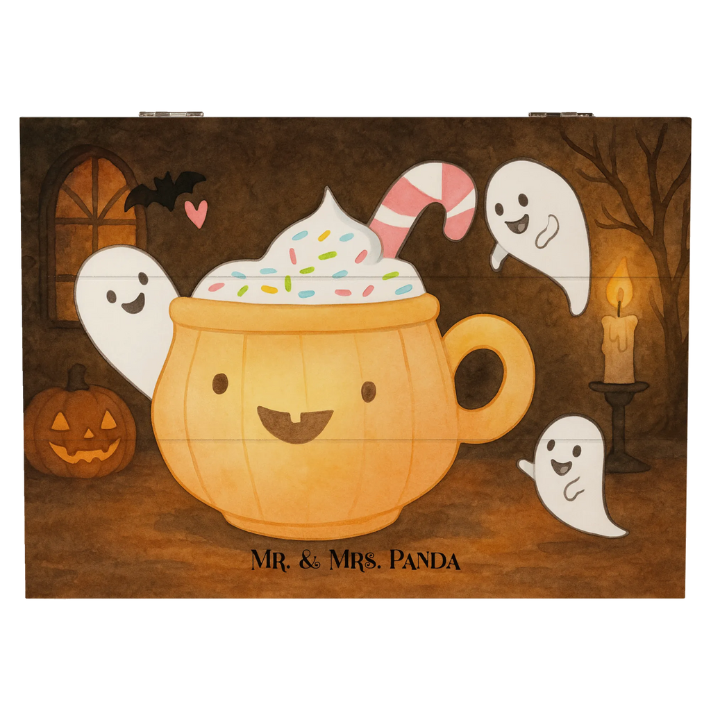 Skrzynia drewniana Kawa Duch Design Erinnerungskiste, Erinnerungsbox, Schatzkiste, Kiste, Aufbewahrungsbox, Dekokiste, Holzkiste, Truhe, Geschenkbox, Geschenkdose, XXL, Schatulle, Halloween, Deko, Martinssingen, Dekoration, Geschenke, Schenken, Süßes sonst gibt's saures, Halloween Deko, Pumpkin spiced Latte, Kaffee, Gespenst, Trick or Treat