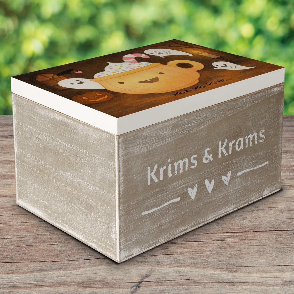 Skrzynia drewniana Kawa Duch Design Erinnerungskiste, Erinnerungsbox, Schatzkiste, Kiste, Aufbewahrungsbox, Dekokiste, Holzkiste, Truhe, Geschenkbox, Geschenkdose, XXL, Schatulle, Halloween, Deko, Martinssingen, Dekoration, Geschenke, Schenken, Süßes sonst gibt's saures, Halloween Deko, Pumpkin spiced Latte, Kaffee, Gespenst, Trick or Treat