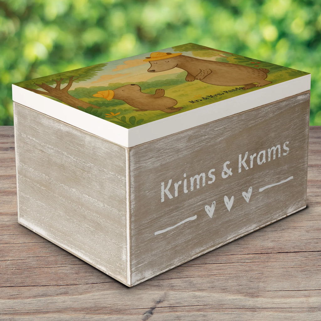 Holzkiste Bären mit Hut Design Schatzkiste, Erinnerungsbox, Erinnerungskiste, Geschenkdose, Schatulle, Geschenkbox, Truhe, Aufbewahrungsbox, Kiste, Dekokiste, XXL, Holzkiste, Familie, Vatertag, Muttertag, Bruder, Schwester, Mama, Papa, Oma, Opa, Vorbild, Söhne, Kind, Daddy, Paps, Vater, Family, Kinder, Bär, Lieblingsmensch, Sohn, Papi, Vater-Sohn, Dad, Bären