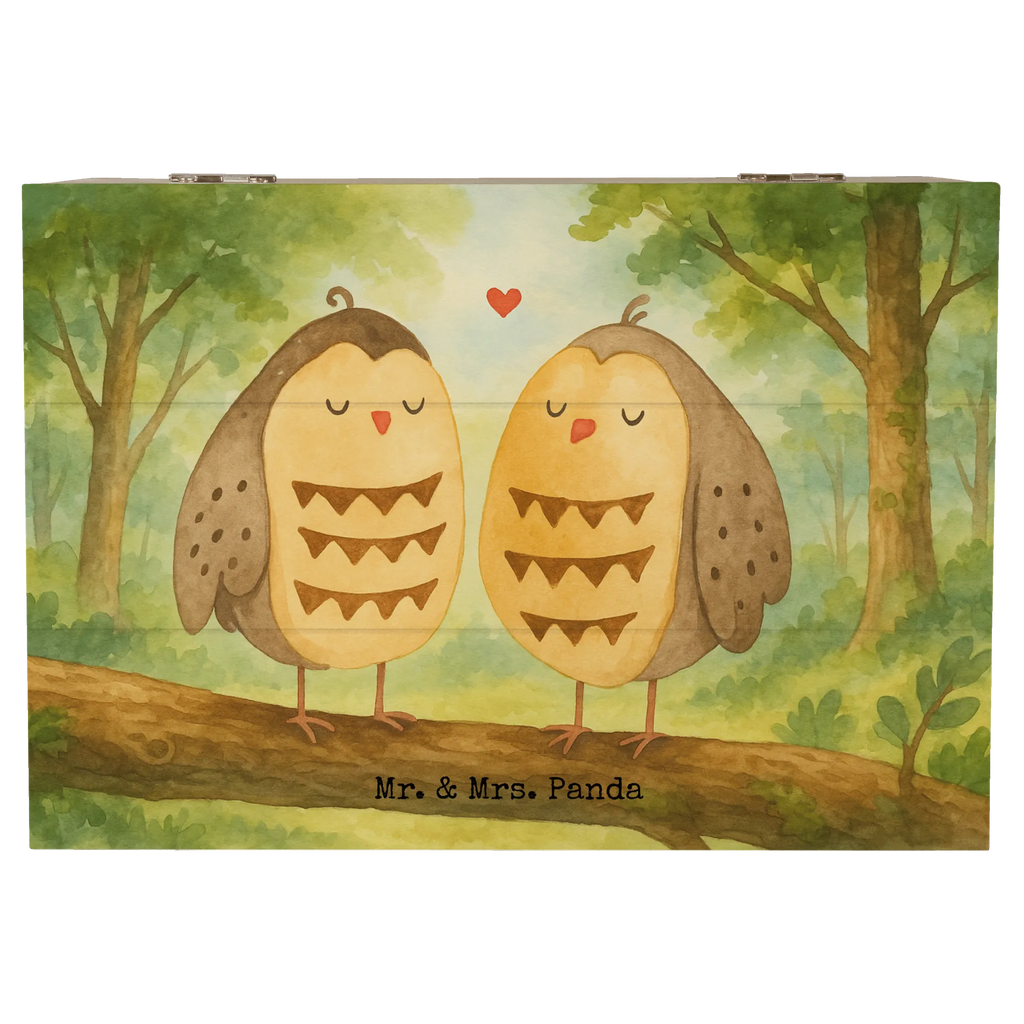 Holzkiste Eulen Liebe Design Erinnerungsbox, Geschenkbox, Kiste, Holzkiste, Schatulle, Truhe, XXL, Aufbewahrungsbox, Erinnerungskiste, Schatzkiste, Geschenkdose, Dekokiste, Eule, All you need is love, Hochzeit Spruch, Liebe, Owl, Freund, Wortspiel lustig, Eule Deko, Freundin Geschenk, Liebe Spruch
