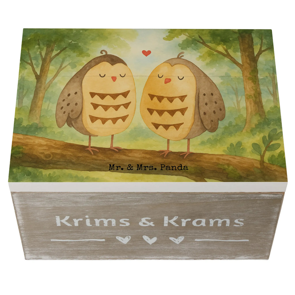 Holzkiste Eulen Liebe Design Erinnerungsbox, Geschenkbox, Kiste, Holzkiste, Schatulle, Truhe, XXL, Aufbewahrungsbox, Erinnerungskiste, Schatzkiste, Geschenkdose, Dekokiste, Eule, All you need is love, Hochzeit Spruch, Liebe, Owl, Freund, Wortspiel lustig, Eule Deko, Freundin Geschenk, Liebe Spruch