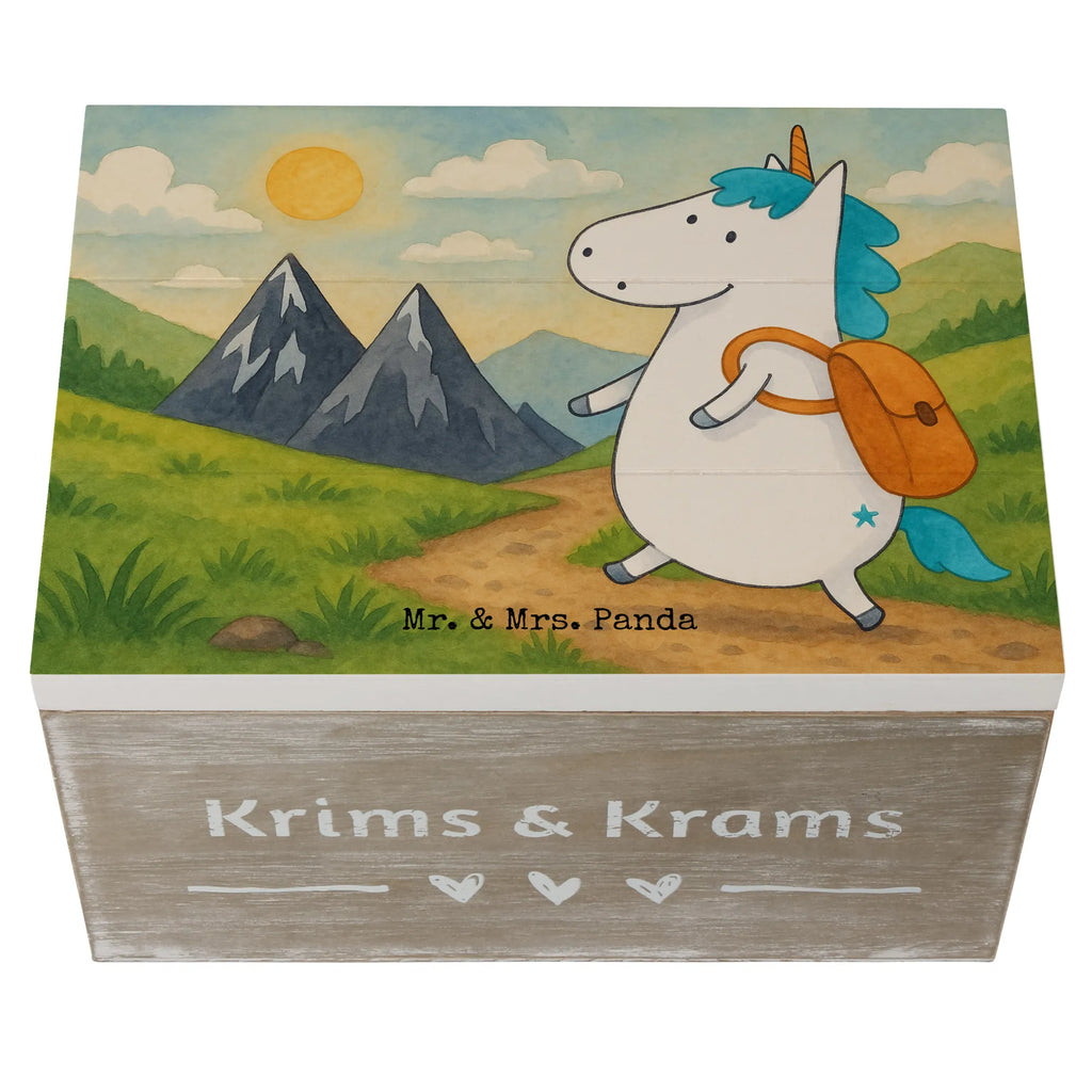 Skrzynia drewniana jednorożec alpinista Design Erinnerungsbox, Schatulle, Kiste, Schatzkiste, Erinnerungskiste, Truhe, Holzkiste, Dekokiste, Aufbewahrungsbox, Geschenkbox, XXL, Geschenkdose, Einhorn, Einhörner, Einhorn Deko, Unicorn, Abenteurer, Abenteuer, Weltenbummler, Bergsteiger, Weltreise, Reisen, Urlaub, Berge, Entdecker