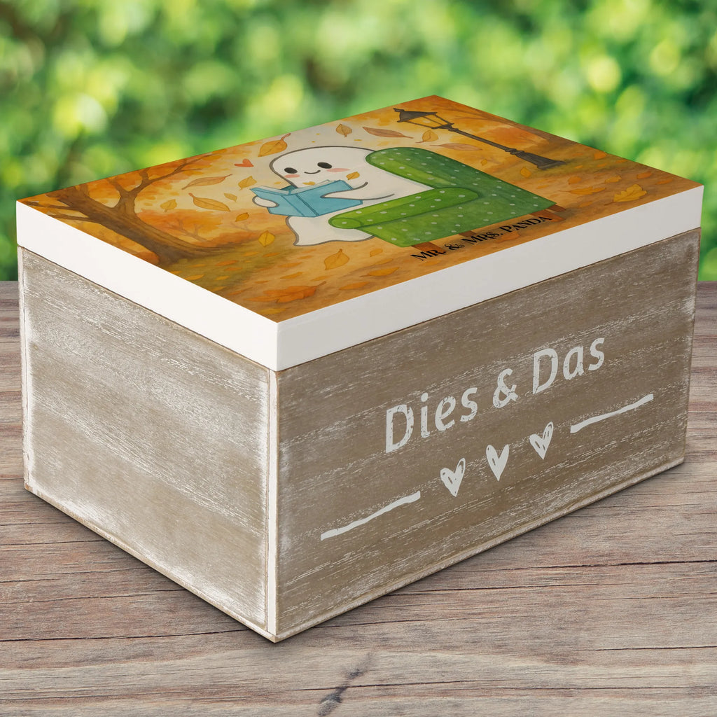 Skrzynia drewniana duch książka Design Holzkiste, Kiste, Schatzkiste, Truhe, Schatulle, XXL, Erinnerungsbox, Erinnerungskiste, Dekokiste, Aufbewahrungsbox, Geschenkbox, Geschenkdose, Halloween, Deko, Martinssingen, Dekoration, Geschenke, Schenken, Gespenst, Buch, Herbst, gemütlich