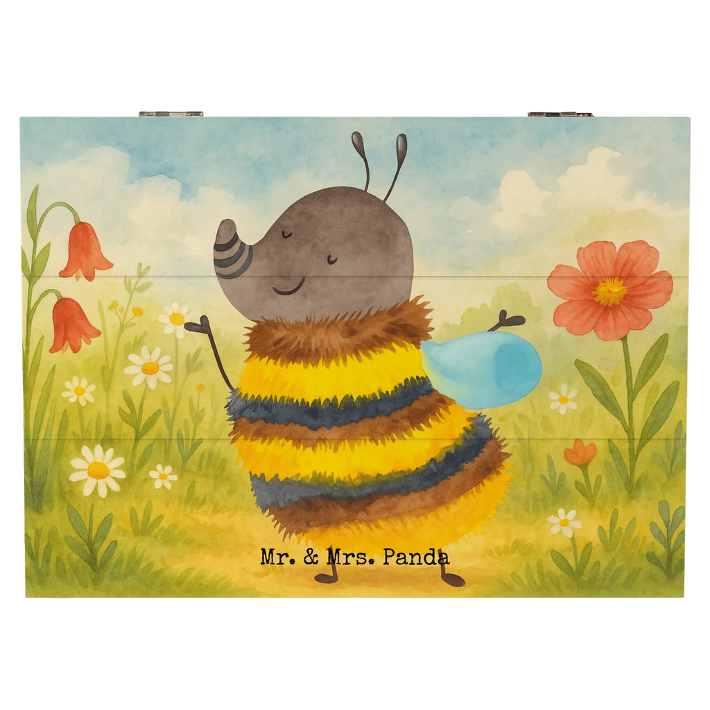 Holzkiste Hummel flauschig Design Holzkiste, Schatulle, Geschenkdose, XXL, Erinnerungsbox, Dekokiste, Aufbewahrungsbox, Truhe, Kiste, Geschenkbox, Erinnerungskiste, Schatzkiste, Tiermotive, Gute Laune, lustige Sprüche, Tiere, Natur, Hummel, Blume, Biene, Flauschig