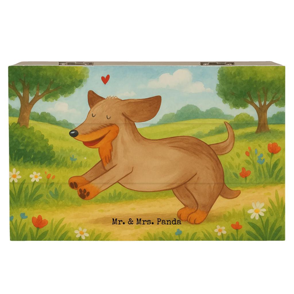 Skrzynia drewniana pies Jamnik Design Dekokiste, XXL, Erinnerungsbox, Aufbewahrungsbox, Erinnerungskiste, Kiste, Schatzkiste, Geschenkbox, Schatulle, Truhe, Holzkiste, Geschenkdose, Hund, Hundemotiv, Haustier, Hunderasse, Tierliebhaber, Hundebesitzer, Sprüche, Dachshund, Dackel, Hunde, happy dog