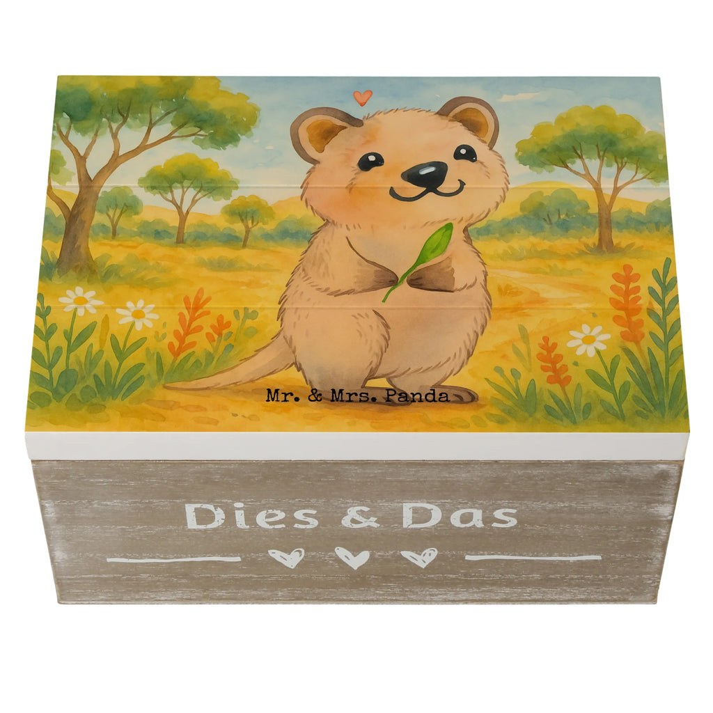 Wooden chest Quokka Happy Design XXL, Truhe, Kiste, Holzkiste, Erinnerungsbox, Dekokiste, Aufbewahrungsbox, Erinnerungskiste, Geschenkbox, Geschenkdose, Schatzkiste, Schatulle, Tiermotive, Gute Laune, lustige Sprüche, Tiere, Dinge erledigen, Lustiger Spruch, Quokka, Niedliches Tier, Verschieben, Aufschieberitis