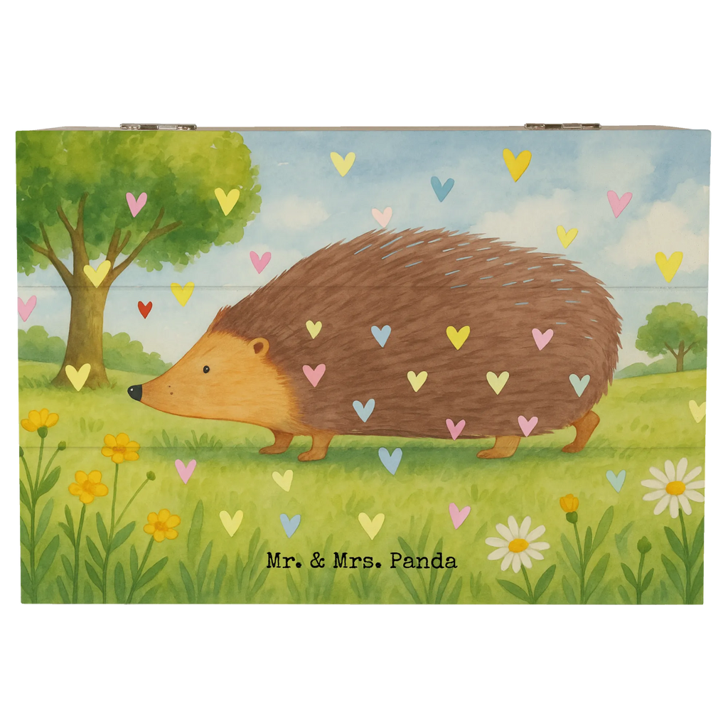 Holzkiste Igel Herzen Design Holzkiste, Dekokiste, Erinnerungskiste, Aufbewahrungsbox, Geschenkdose, Geschenkbox, Erinnerungsbox, Kiste, Schatzkiste, XXL, Truhe, Schatulle, Tiermotive, Gute Laune, lustige Sprüche, Tiere, Vertrauen, Igel, Liebe, Kuss, Leben, Herz, Herzen