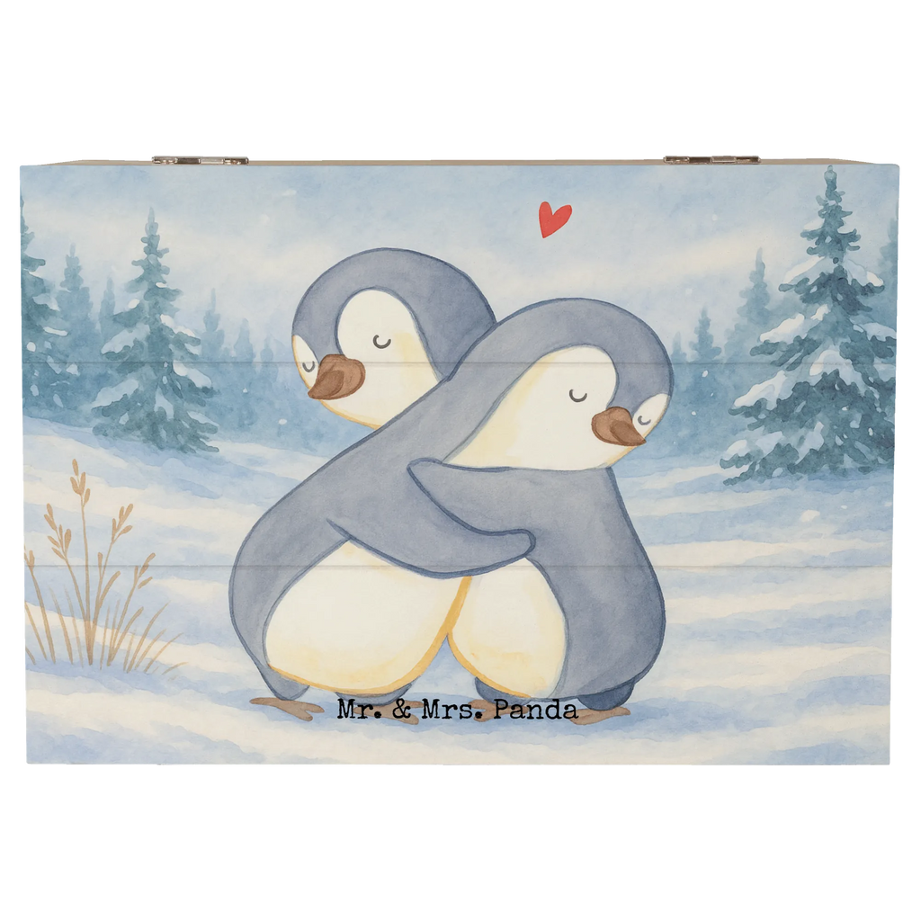 Holzkiste Pinguine Kuscheln Design Truhe, Holzkiste, Kiste, Geschenkdose, Aufbewahrungsbox, Erinnerungskiste, Schatulle, Schatzkiste, Geschenkbox, Dekokiste, XXL, Erinnerungsbox, Liebe, Partner, Freund, Freundin, Ehemann, Ehefrau, Heiraten, Verlobung, Heiratsantrag, Liebesgeschenk, Jahrestag, Hocheitstag, Valentinstag, Geschenk für Frauen, für Ehemann, Liebesbeweis, Geschenk für Partner, Hochzeitstag, für Männer, Mitbringsel, Geschenk für Freundin