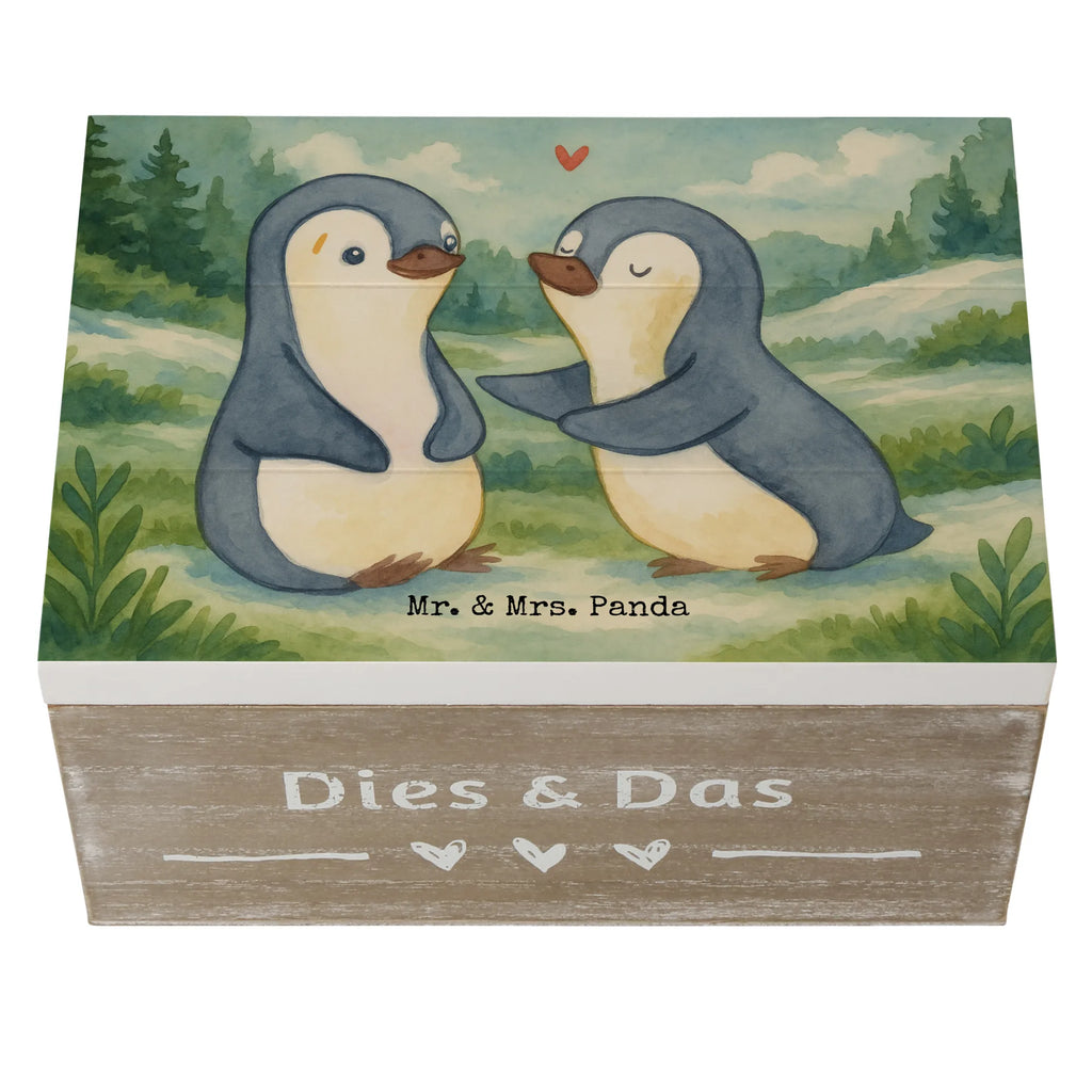 Holzkiste Pinguine trösten Design Geschenkbox, Schatulle, Schatzkiste, Holzkiste, Erinnerungskiste, Truhe, Aufbewahrungsbox, Geschenkdose, Kiste, XXL, Dekokiste, Erinnerungsbox, Liebe, Partner, Freund, Freundin, Ehemann, Ehefrau, Heiraten, Verlobung, Heiratsantrag, Liebesgeschenk, Jahrestag, Hocheitstag, für Männer, Hochzeitstag, Valentinstag, Geschenk für Partner, Liebesbeweis, für Ehemann, Geschenk für Frauen, Mitbringsel, Geschenk für Freundin