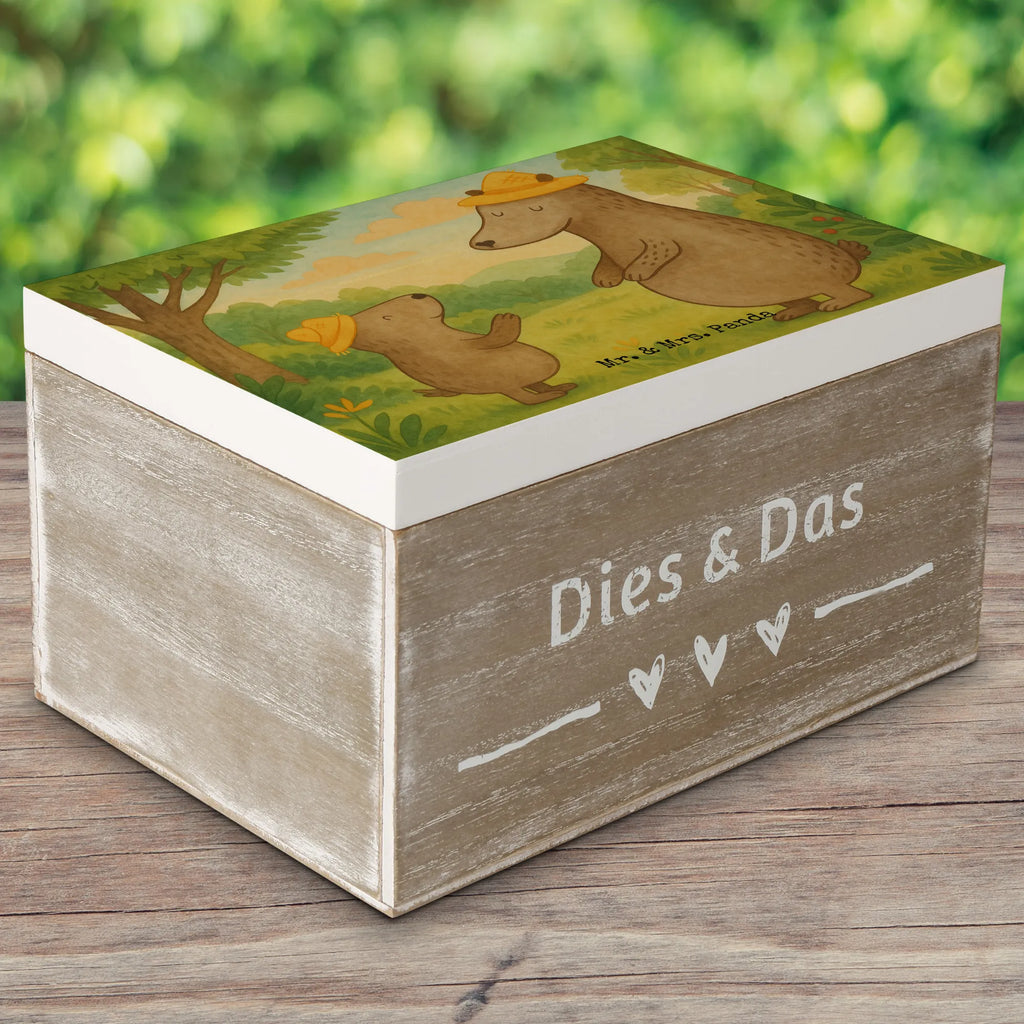 Holzkiste Bären mit Hut Design Schatzkiste, Erinnerungsbox, Erinnerungskiste, Geschenkdose, Schatulle, Geschenkbox, Truhe, Aufbewahrungsbox, Kiste, Dekokiste, XXL, Holzkiste, Familie, Vatertag, Muttertag, Bruder, Schwester, Mama, Papa, Oma, Opa, Vorbild, Söhne, Kind, Daddy, Paps, Vater, Family, Kinder, Bär, Lieblingsmensch, Sohn, Papi, Vater-Sohn, Dad, Bären