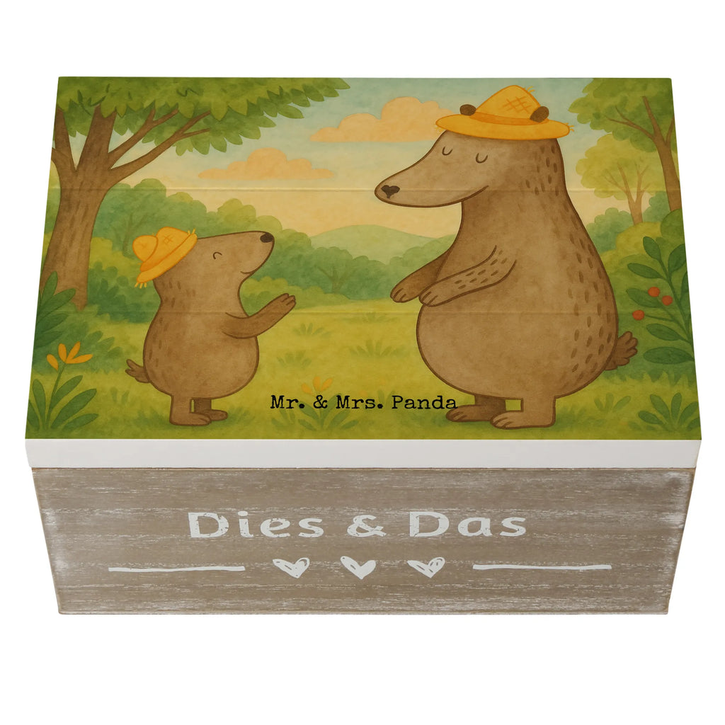 Holzkiste Bären mit Hut Design Schatzkiste, Erinnerungsbox, Erinnerungskiste, Geschenkdose, Schatulle, Geschenkbox, Truhe, Aufbewahrungsbox, Kiste, Dekokiste, XXL, Holzkiste, Familie, Vatertag, Muttertag, Bruder, Schwester, Mama, Papa, Oma, Opa, Vorbild, Söhne, Kind, Daddy, Paps, Vater, Family, Kinder, Bär, Lieblingsmensch, Sohn, Papi, Vater-Sohn, Dad, Bären