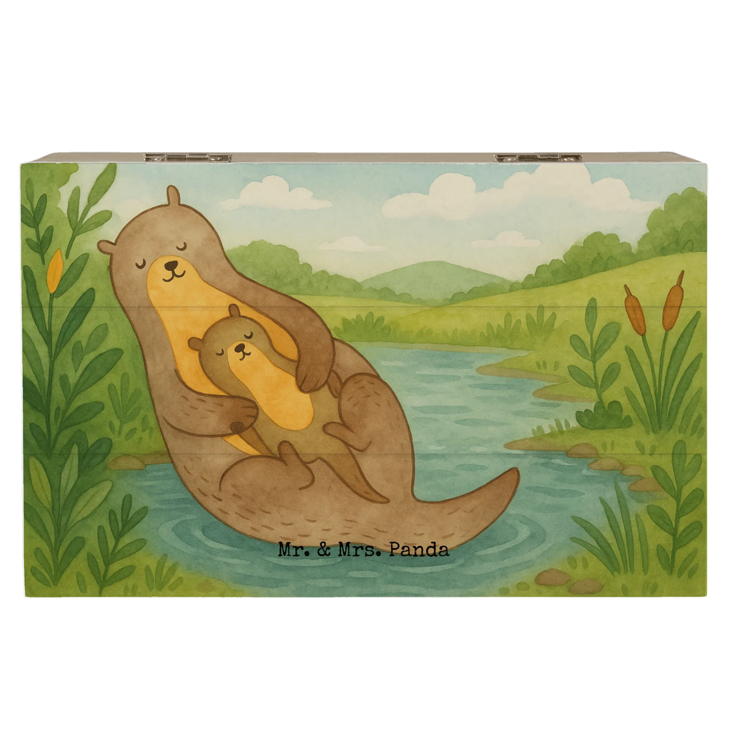 Skrzynia drewniana wydra dziecko Design Erinnerungskiste, Erinnerungsbox, Schatulle, Geschenkdose, Kiste, Holzkiste, XXL, Aufbewahrungsbox, Schatzkiste, Truhe, Geschenkbox, Dekokiste, Otter, Fischotter, Seeotter, Otter Seeotter See Otter