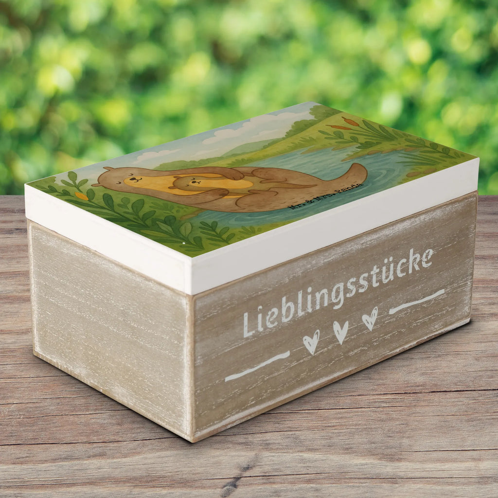 Skrzynia drewniana wydra dziecko Design Erinnerungskiste, Erinnerungsbox, Schatulle, Geschenkdose, Kiste, Holzkiste, XXL, Aufbewahrungsbox, Schatzkiste, Truhe, Geschenkbox, Dekokiste, Otter, Fischotter, Seeotter, Otter Seeotter See Otter