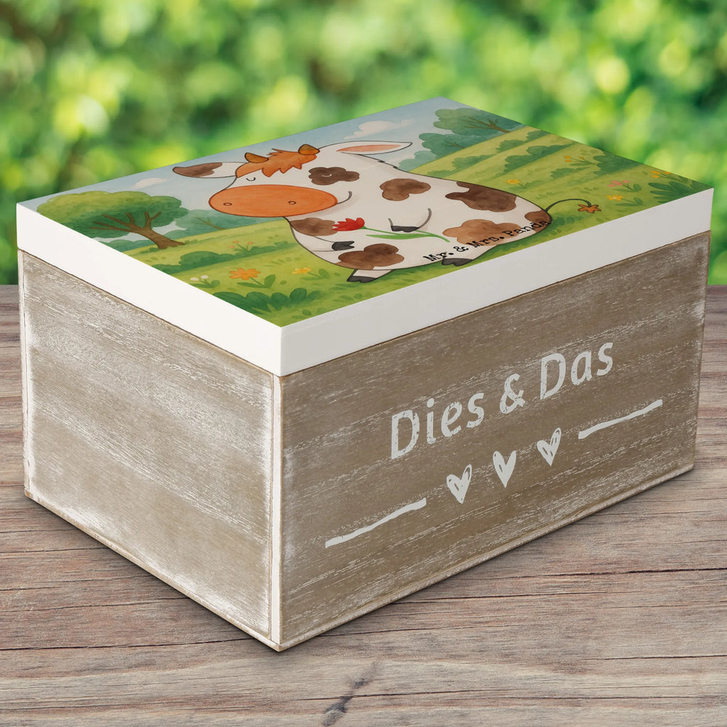 Holzkiste Kuh Design Geschenkbox, Aufbewahrungsbox, Erinnerungskiste, Dekokiste, XXL, Kiste, Erinnerungsbox, Geschenkdose, Truhe, Holzkiste, Schatzkiste, Schatulle, Bauernhof, Hoftiere, Landwirt, Landwirtin, Hof, Motivtion, Träume, Milchkuh, Milch, Magie, Flausen, Kuh, Kühe, Spruch