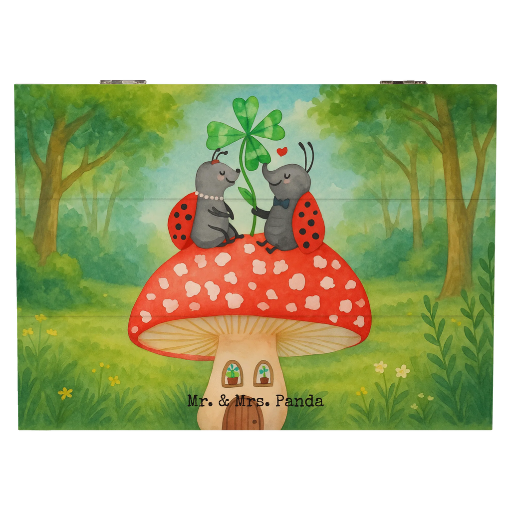 Skrzynia drewniana biedronka Muchomor Design Holzkiste, Kiste, Schatzkiste, Truhe, Schatulle, XXL, Erinnerungsbox, Erinnerungskiste, Dekokiste, Aufbewahrungsbox, Geschenkbox, Geschenkdose, Tiermotive, Gute Laune, lustige Sprüche, Tiere, Haus, Wohnung, zuhause, Fliegenpilz, Marienkäfer, Fleigenpilzhaus