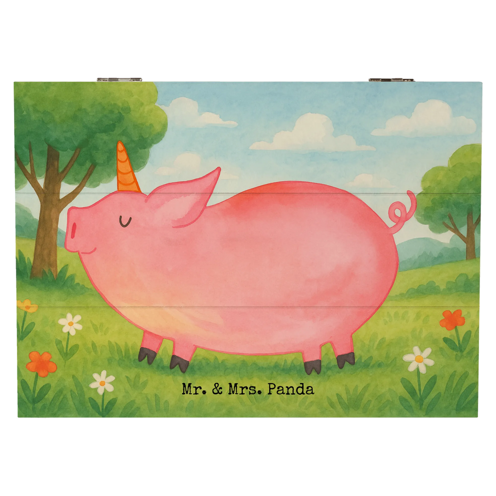 Skrzynia drewniana jednorożec świnia Design Schatulle, Aufbewahrungsbox, Erinnerungskiste, Geschenkbox, XXL, Dekokiste, Schatzkiste, Geschenkdose, Holzkiste, Kiste, Truhe, Erinnerungsbox, Einhorn, Einhörner, Einhorn Deko, Unicorn, geschenk, english, funny, Piggy, witzig. lustig, Schweinhorn, Schwein, Bauer, Pig, Party, englisch, Spaß, Spruch