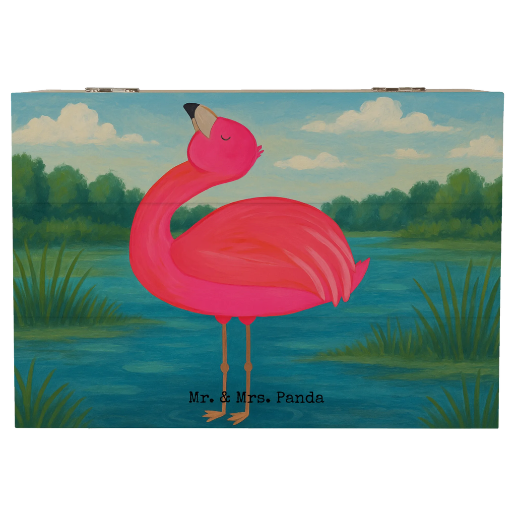 Wooden chest flamingo Proud Design Schatulle, Holzkiste, XXL, Geschenkdose, Dekokiste, Erinnerungsbox, Geschenkbox, Truhe, Aufbewahrungsbox, Erinnerungskiste, Schatzkiste, Kiste, Flamingo, Selbstliebe, Selbstakzeptanz, Tochter, Freundin, Schwester, Mama, beste Freundin, Freude, stolz