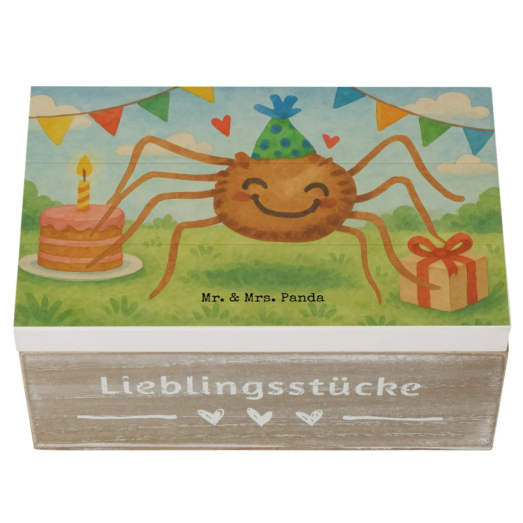 Holzkiste Spinne Agathe Party Design Dekokiste, Erinnerungskiste, Kiste, Geschenkdose, Erinnerungsbox, Schatulle, Geschenkbox, Aufbewahrungsbox, Schatzkiste, Truhe, XXL, Holzkiste, Spinne Agathe, Spinne, Agathe, Videos, Merchandise, Motivation, Glück, Wunder, Selbstliebe