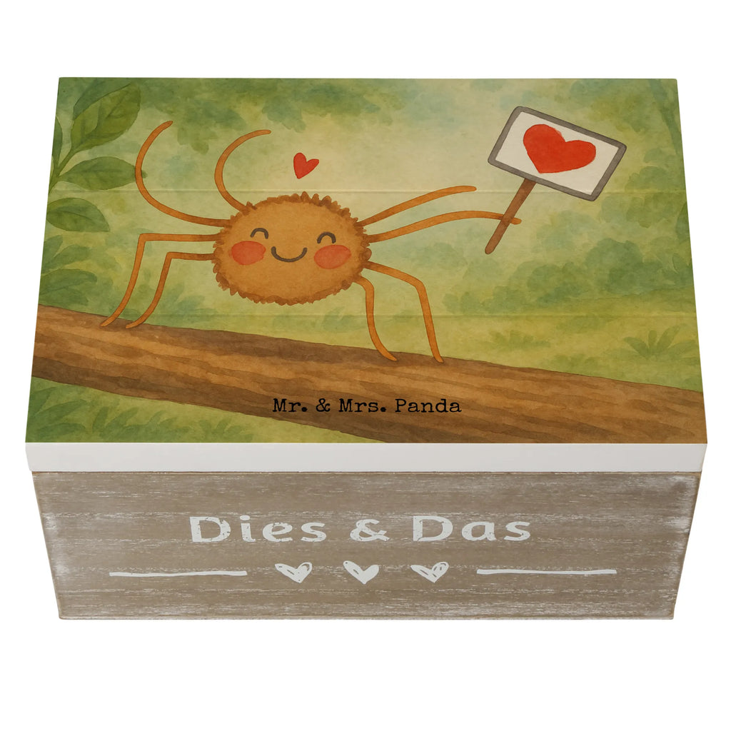 Wooden chest Spider Agatha Motivation Design Holzkiste, Kiste, Schatzkiste, Truhe, Schatulle, XXL, Erinnerungsbox, Erinnerungskiste, Dekokiste, Aufbewahrungsbox, Geschenkbox, Geschenkdose, Spinne Agathe, Spinne, Agathe, Videos, Merchandise, Motivation, Glück, Liebe, Vertrauen, Dankeschön