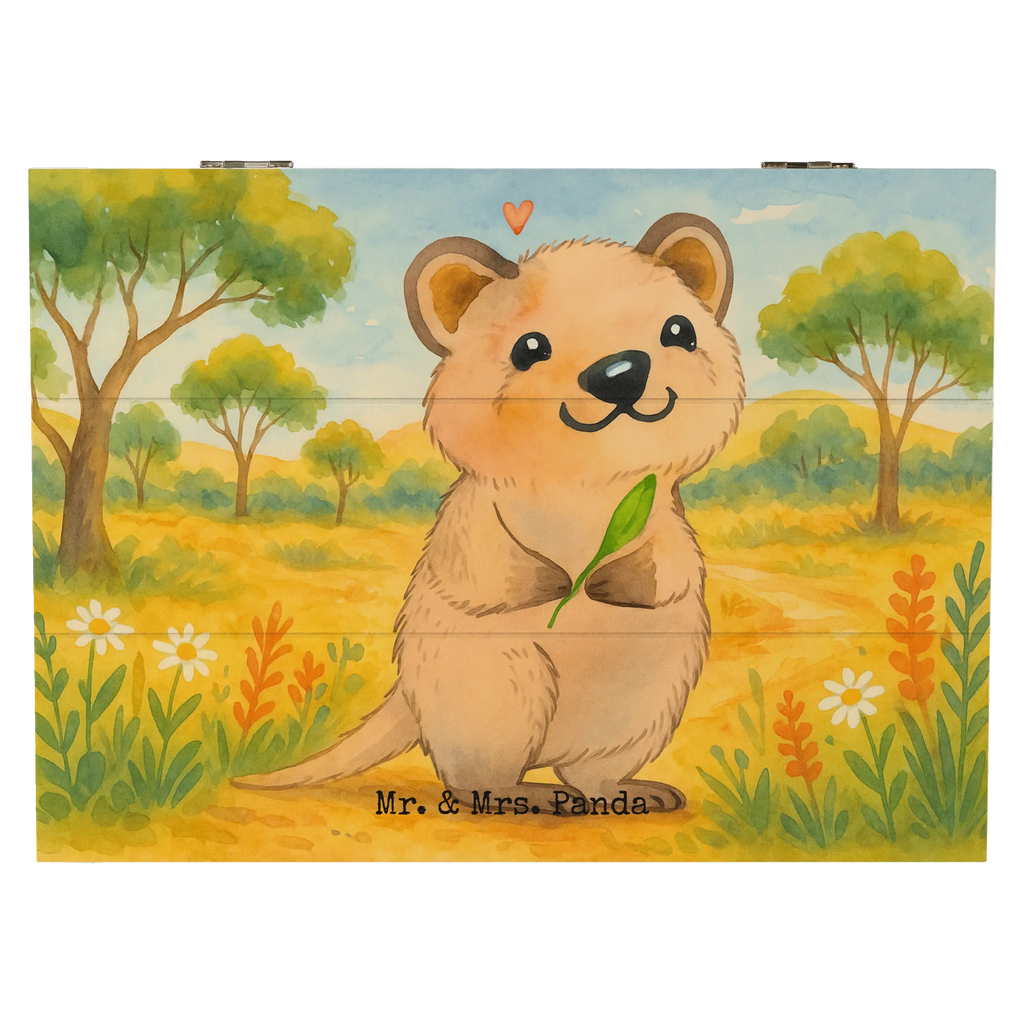 Wooden chest Quokka Happy Design XXL, Truhe, Kiste, Holzkiste, Erinnerungsbox, Dekokiste, Aufbewahrungsbox, Erinnerungskiste, Geschenkbox, Geschenkdose, Schatzkiste, Schatulle, Tiermotive, Gute Laune, lustige Sprüche, Tiere, Dinge erledigen, Lustiger Spruch, Quokka, Niedliches Tier, Verschieben, Aufschieberitis