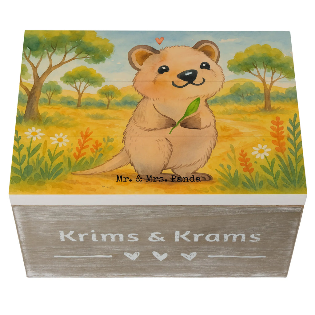 Wooden chest Quokka Happy Design XXL, Truhe, Kiste, Holzkiste, Erinnerungsbox, Dekokiste, Aufbewahrungsbox, Erinnerungskiste, Geschenkbox, Geschenkdose, Schatzkiste, Schatulle, Tiermotive, Gute Laune, lustige Sprüche, Tiere, Dinge erledigen, Lustiger Spruch, Quokka, Niedliches Tier, Verschieben, Aufschieberitis