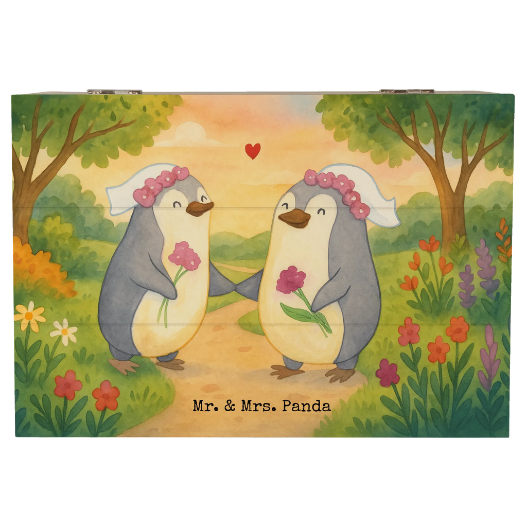 Holzkiste Pinguine Lesbian Pride Design Kiste, Schatulle, Dekokiste, Geschenkdose, Schatzkiste, Erinnerungsbox, XXL, Truhe, Holzkiste, Erinnerungskiste, Geschenkbox, Aufbewahrungsbox, Hochzeit, Hochzeitsgeschenk, Ehe, Hochzeitsfeier, Trauung, Trauungsgeschenk, Hochzeitskarte, Verlobungsfeier, Verlobungsgeschenk, Hochzeitsgeschenkideen, Hochzeitsgeschenke für Brautpaar, Gleichgeschlechtliche Hochzeit