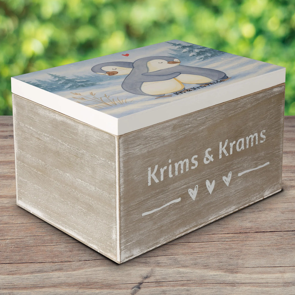 Holzkiste Pinguine Kuscheln Design Truhe, Holzkiste, Kiste, Geschenkdose, Aufbewahrungsbox, Erinnerungskiste, Schatulle, Schatzkiste, Geschenkbox, Dekokiste, XXL, Erinnerungsbox, Liebe, Partner, Freund, Freundin, Ehemann, Ehefrau, Heiraten, Verlobung, Heiratsantrag, Liebesgeschenk, Jahrestag, Hocheitstag, Valentinstag, Geschenk für Frauen, für Ehemann, Liebesbeweis, Geschenk für Partner, Hochzeitstag, für Männer, Mitbringsel, Geschenk für Freundin