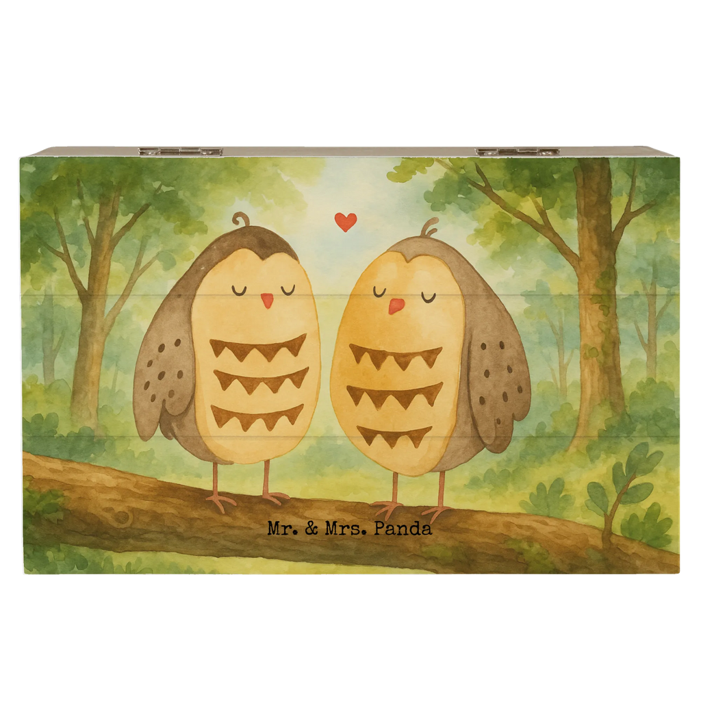 Holzkiste Eulen Liebe Design Erinnerungsbox, Geschenkbox, Kiste, Holzkiste, Schatulle, Truhe, XXL, Aufbewahrungsbox, Erinnerungskiste, Schatzkiste, Geschenkdose, Dekokiste, Eule, All you need is love, Hochzeit Spruch, Liebe, Owl, Freund, Wortspiel lustig, Eule Deko, Freundin Geschenk, Liebe Spruch