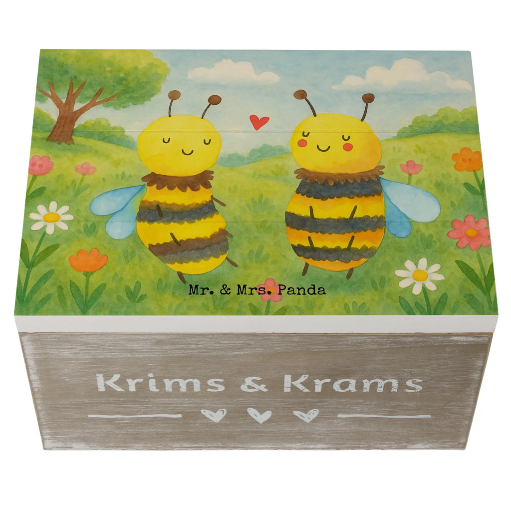 Holzkiste Biene Verliebt Design Holzkiste, Kiste, Schatzkiste, Truhe, Schatulle, XXL, Erinnerungsbox, Erinnerungskiste, Dekokiste, Aufbewahrungsbox, Geschenkbox, Geschenkdose, Biene, Wespe, Hummel