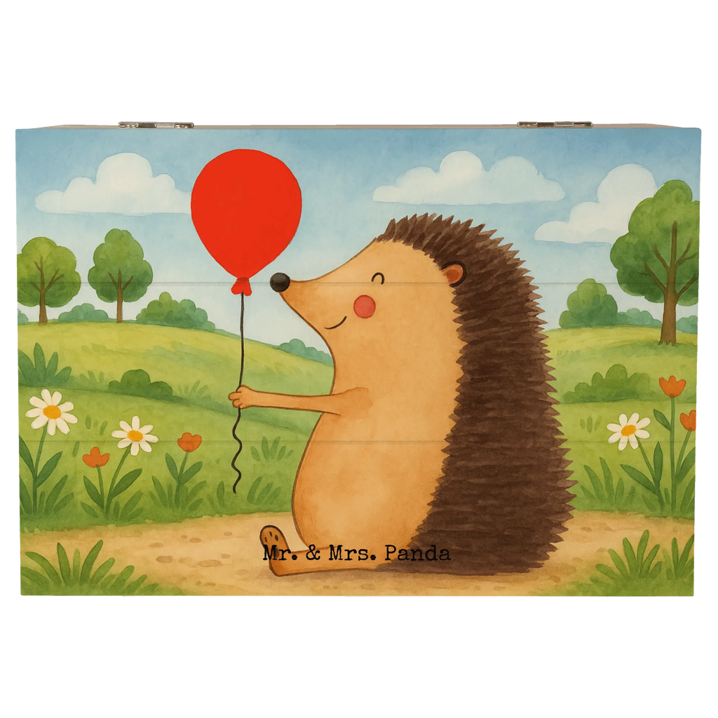 Holzkiste Igel Luftballon Design Dekokiste, Holzkiste, Kiste, Schatulle, Aufbewahrungsbox, Erinnerungsbox, XXL, Geschenkdose, Schatzkiste, Truhe, Erinnerungskiste, Geschenkbox, Tiermotive, Gute Laune, lustige Sprüche, Tiere, Igel, Glückwunsch, Herzlichen Glückwunsch, Ballon, Geburtstag, Geburtstagskind, Happy Birthday
