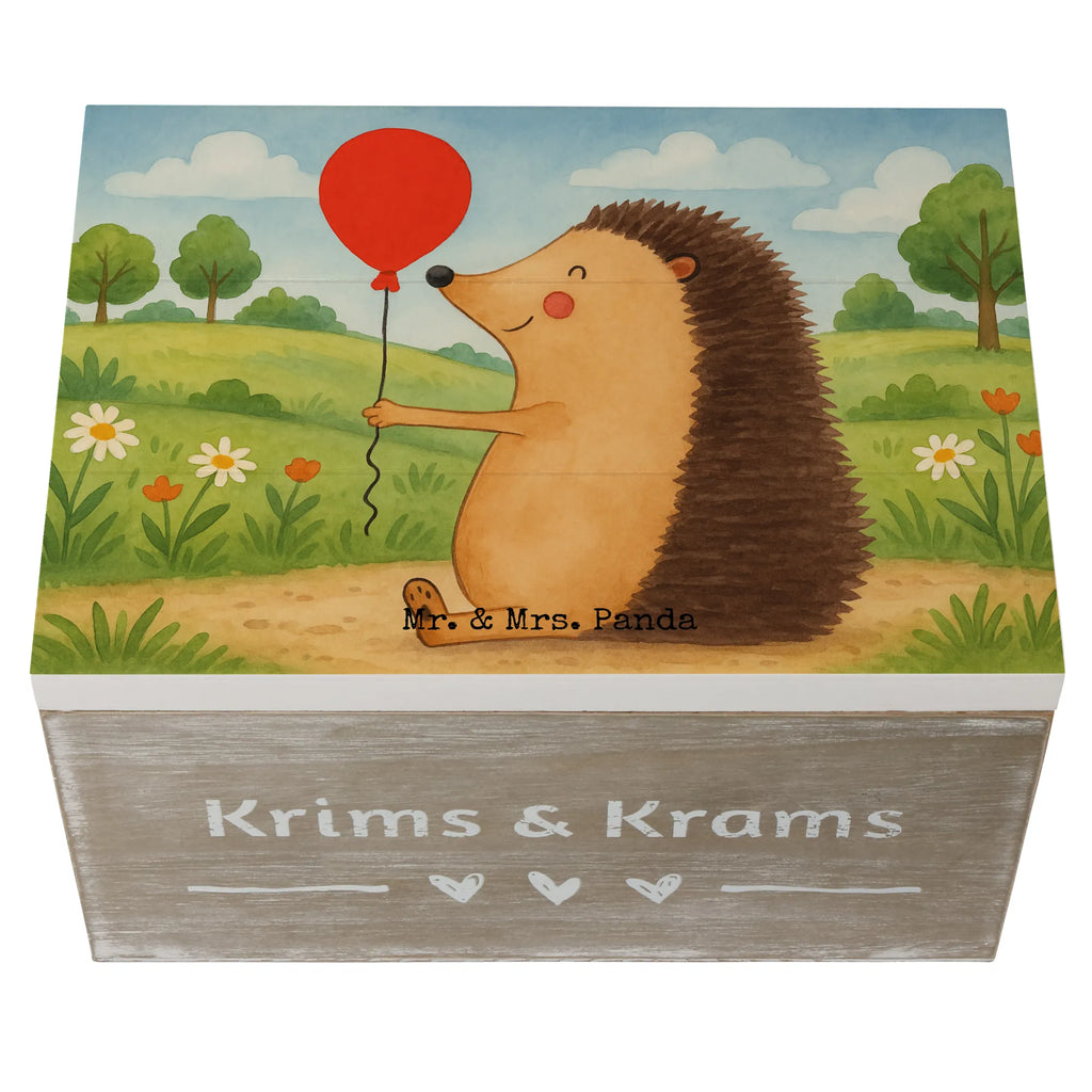 Holzkiste Igel Luftballon Design Dekokiste, Holzkiste, Kiste, Schatulle, Aufbewahrungsbox, Erinnerungsbox, XXL, Geschenkdose, Schatzkiste, Truhe, Erinnerungskiste, Geschenkbox, Tiermotive, Gute Laune, lustige Sprüche, Tiere, Igel, Glückwunsch, Herzlichen Glückwunsch, Ballon, Geburtstag, Geburtstagskind, Happy Birthday