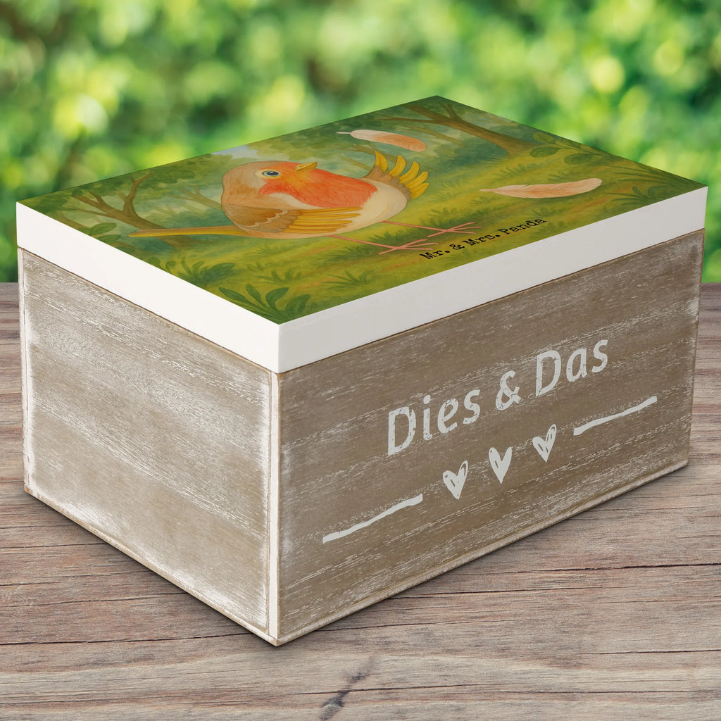 Wooden chest robin feathers Design Holzkiste, Geschenkdose, Erinnerungsbox, Aufbewahrungsbox, Schatzkiste, Geschenkbox, Kiste, Dekokiste, Truhe, Erinnerungskiste, XXL, Schatulle, Tiermotive, Gute Laune, lustige Sprüche, Tiere, Motivation Sprüche, Motivationsbilder, What if i fall, Rotkehlchen, Spruch Motivation, Vogel, fliegen, Spruch Mut